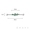 SNAKE  316L SURGICAL STEEL INDUSTRIAL BARBELL